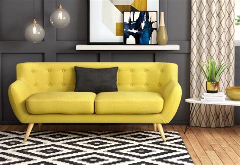 yellow sofa set