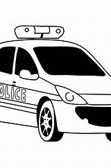 Polizeiauto Blaulicht Polizei sketch template