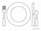 Fork Spoon Healthy Placemats sketch template