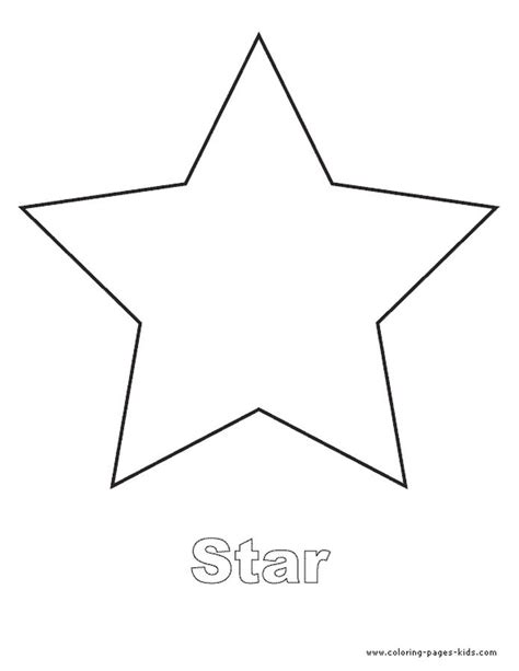 star shapes educational coloring pages
