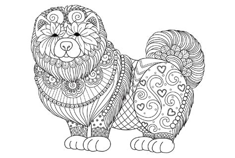 zentangle dog coloring page  printable coloring pages
