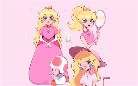 princess peach video game character illustration illustration