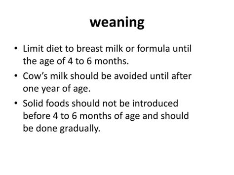 weaning