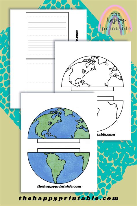 earth writing paper  happy printable