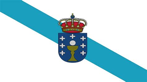 Bandera Regional De Galicia España Regional Flag Of