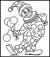Clown Coloring Pages Crafts Circus Ballonnen Uploaded User Print sketch template