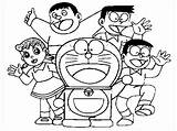 Doraemon Mewarnai Nobita Paling Teman Dorami Keren Shizuka sketch template