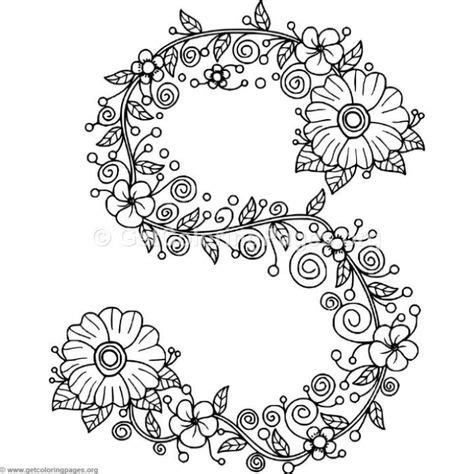 floral alphabet coloring page page  getcoloringpagesorg alphabet