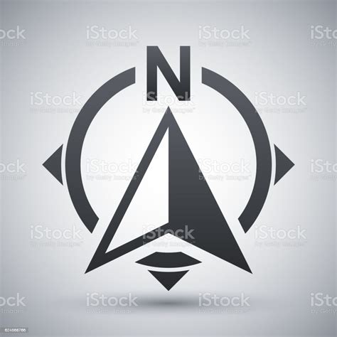 North Direction Compass Icon Stock Vector Stock