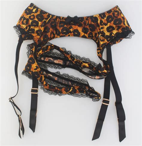 2019 New Leopard High Quality Bow Lace Leg Rings Waist Belt Garter