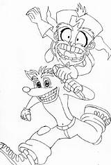 Crash Bandicoot Twinsanity sketch template