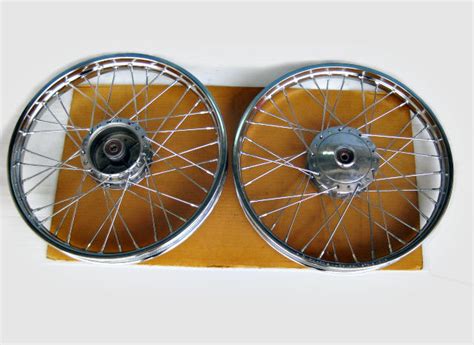 honda cs  front rear wheel set polished size  sa ebay
