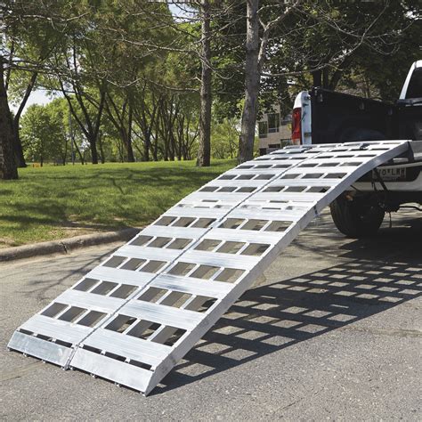 ultra tow bi fold arched aluminum loading ramp set  lb capacity ftl northern tool
