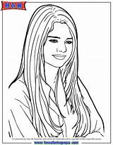 Selena Gomez Coloring Pages Portrait Printable Cartoon Singer Colouring Drawing Lovato Demi Getcolorings Sheets Color Popular Getdrawings Self Kids Coloringhome sketch template