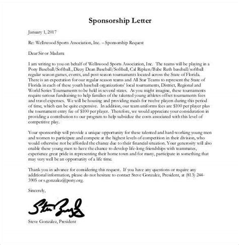 sponsorship letter templates word pdfgoogle docs