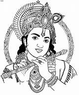 Krishna Coloring Pages God Clipart Janmashtami Drawing Lord Flute Radha Line Krishnan Festival Shree Hindu Pencil Tattoo Gods Drawings Indian sketch template