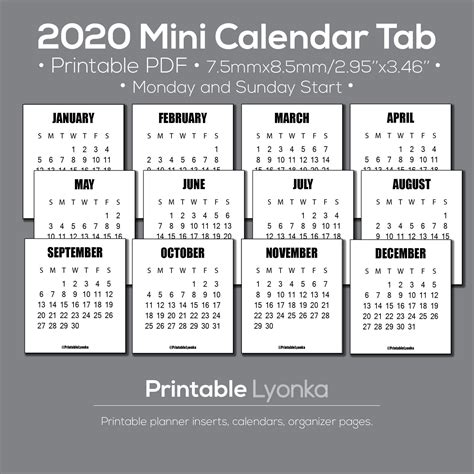 printeable pocket calendar   calendar template printable