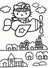 Kitty Hello Coloring Pages Printing Printable Kids sketch template
