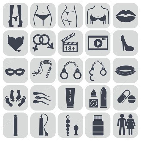 sex icons set symbol xxx — stock vector © royalty 75504097