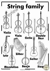 Instrument Coloring Pages Family Printable Families Violin Lessons Student sketch template
