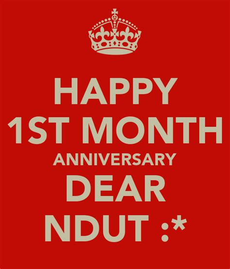 Happy 1st Month Anniversary Dear Ndut Keep Calm And