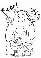 Monsters Tulamama Colouring Boo sketch template
