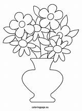 Coloringpage Vase sketch template