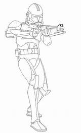 Clone Trooper Showing Fierce Lovers sketch template