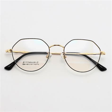 wholesale retro round thin frame titanium alloy glasses high quality