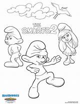 Smurfs Coloring Pages Clumsy Smurf Bluebuddies Template sketch template