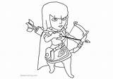 Clash Royale Coloring Pages Archer Printable Kids Adults Bettercoloring sketch template