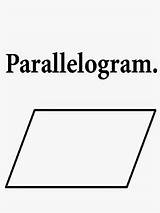 Parallelogram Printable Geometry Coloring Parallel Sides Two Shapes Words Drawings School Pages Color Template Opposite Pairs Pros Both Each Other sketch template