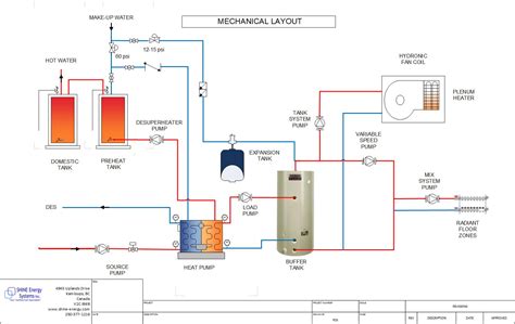 water  heat pump fan coil radiant floor schematic shine energy systems