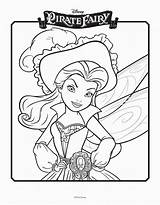 Pirate Fairy Tinkerbell Coloring Pages Clipart Disney Printable Drawing Trailers Friends sketch template