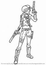 Borderlands Nisha Draw Drawings Zero Drawing Step Coloring Pages Tutorials Template sketch template