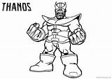 Thanos Coloring Pages Marvel Avengers Printable Kids Color sketch template