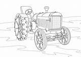 Tractor Coloring Pages Old Ford Kids Antique Template Print sketch template