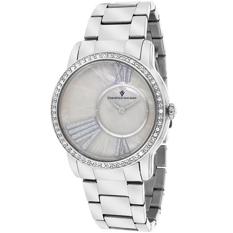 Christian Van Sant Women S Exquisite White Mop Dial Watch Cv3610