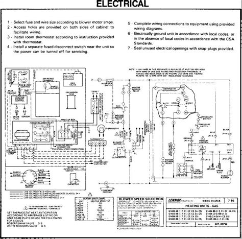 lennox furnace wiring schematic