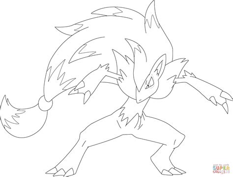 josh  zoroark coloring page  printable coloring pages