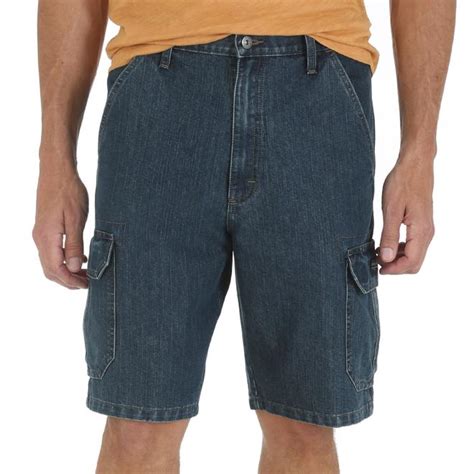 wrangler mens big tall denim cargo shorts