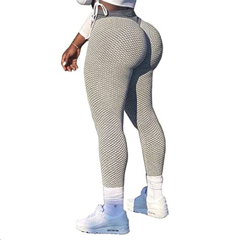 cross1946 sexy women booty yoga pants high waisted honeycomb ruched