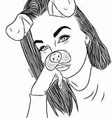 Drawing Girl Outline Drawings Snapchat Tumblr Para Sketches Girly Girls Cool Sketch Desenhos Itl Freetoedit Cat Picsart Desenhar Iphone Fotos sketch template
