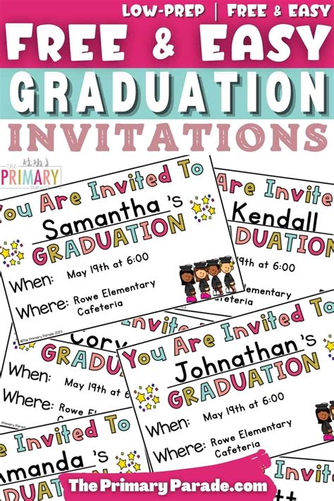 customize  graduation invitation  printable   preschool