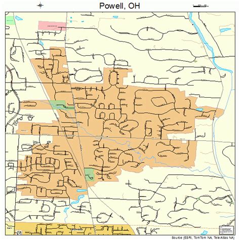 Powell Ohio Street Map 3964486