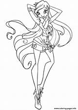 Winx Stella Coloring Pages Club Bloomix Printable Color Print Book sketch template