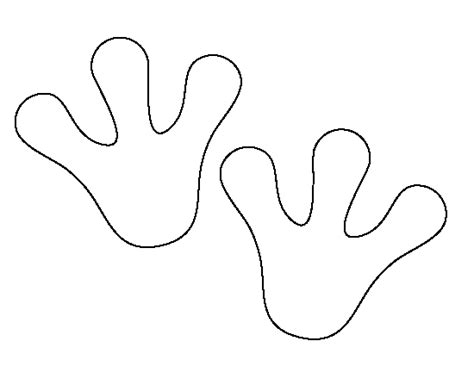 printable frog feet template