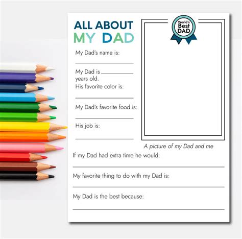 fathers day fill   blank printable  printable templates