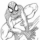 Coloring Pages Spiderman Printable Large sketch template