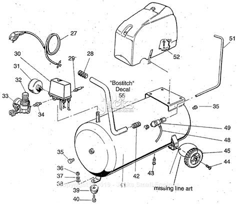 bostitch cap parts diagram  air compressor